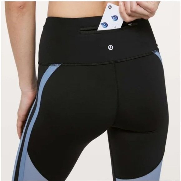 Lululemon Zip The Line Crop 23” Utility Blue Size 4 - Picture 4 of 15